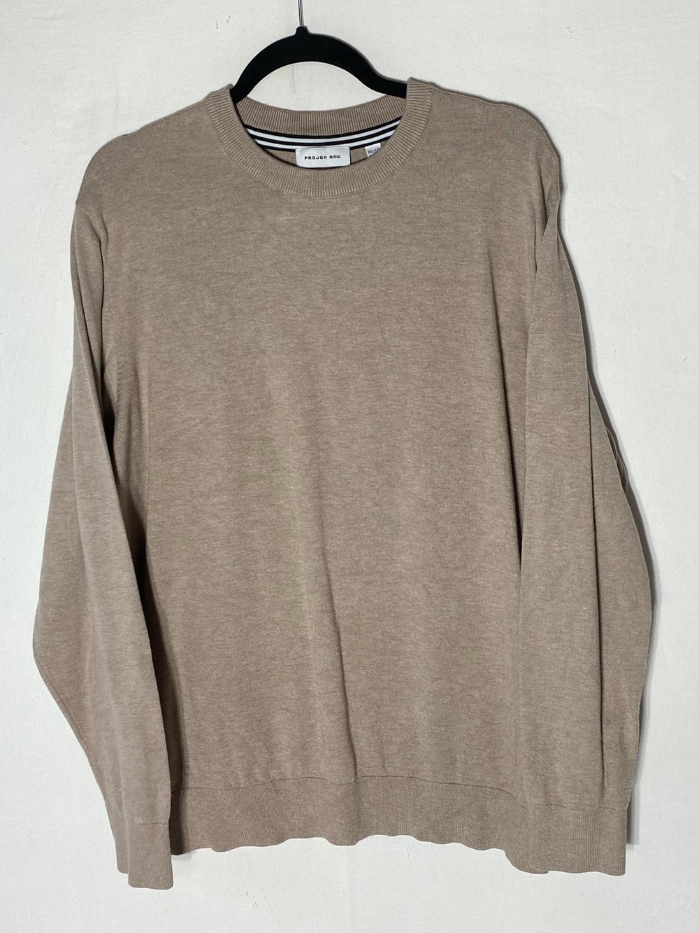Projek Raw Tan Beige Crewneck Knit Sweater XXL Basic Minimalism Contemporary